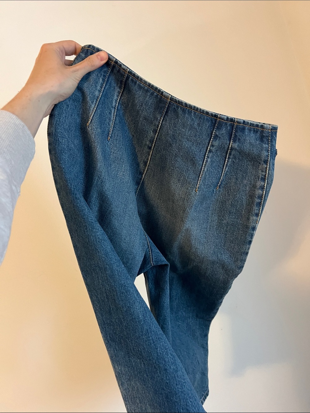 CHANEL jean denim bermuda length shorts blue size 36 chic classy modest luxury - Picture 11 of 12